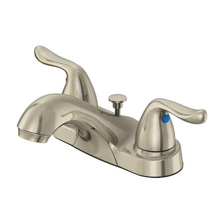 Oakbrook Collection OakBrook Brushed Nickel Pop-up Bathroom Sink Faucet 4 in. 67499W-6104